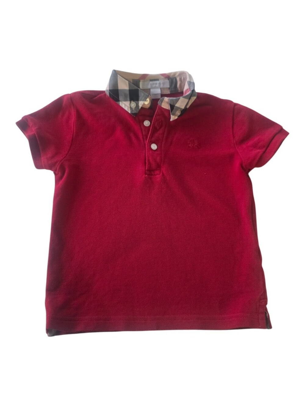 kids Authentic Burberry Kids Red Polo Shirt - Size 4Y (Excellent Condition)